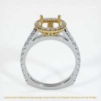 14K Yellow & White Pave Ring Setting Image