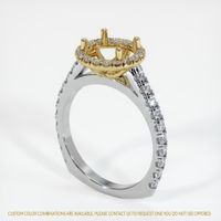 18K Yellow & White Pave Ring Setting Video