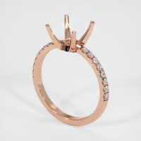 Pave Spinel Ring 2.67 Ct., 14K Rose Gold Combination Setting