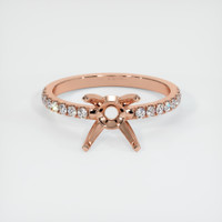 14K Rose Gold Pave Ring Setting Image