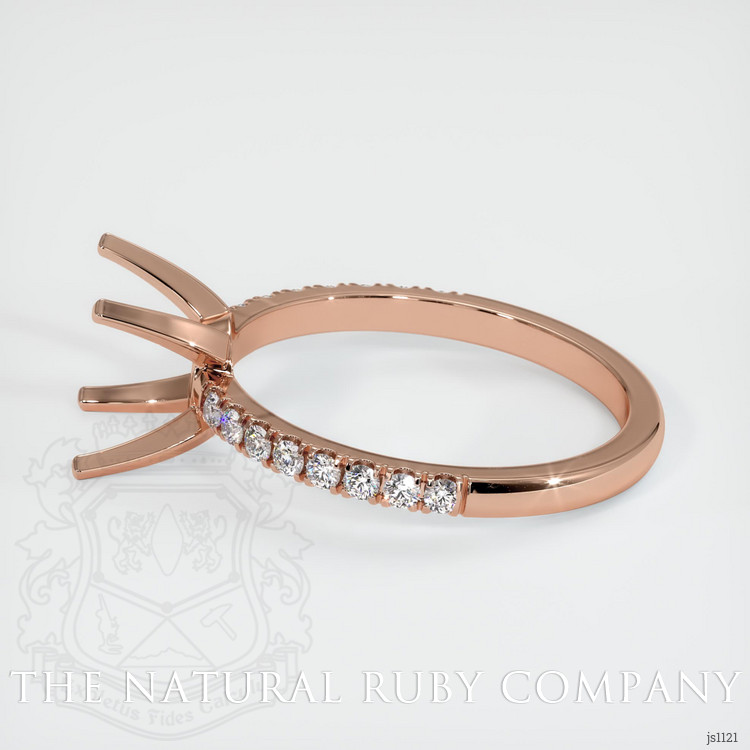 14K Rose Gold Pave Ring Setting
