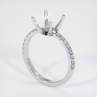 10K White Gold Pave Ring Setting Video