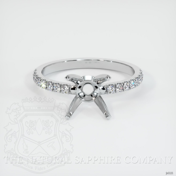 10K White Gold Pave Ring Setting
