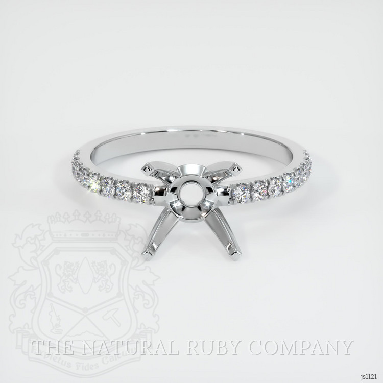10K White Gold Pave Ring Setting