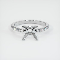 14K White Gold Pave Ring Setting Image