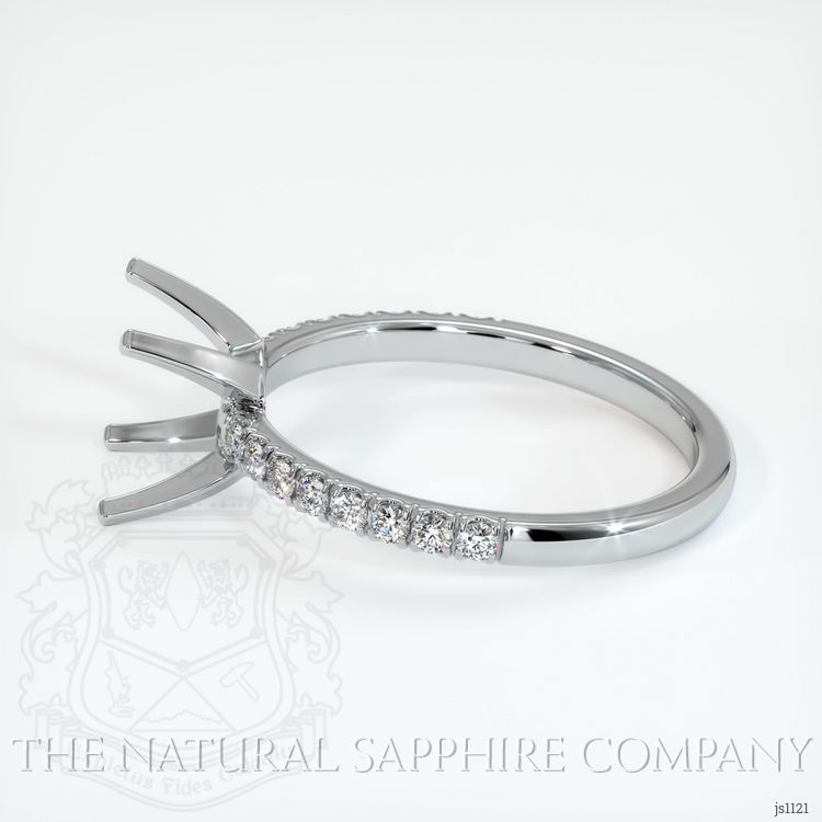14K White Gold Pave Ring Setting