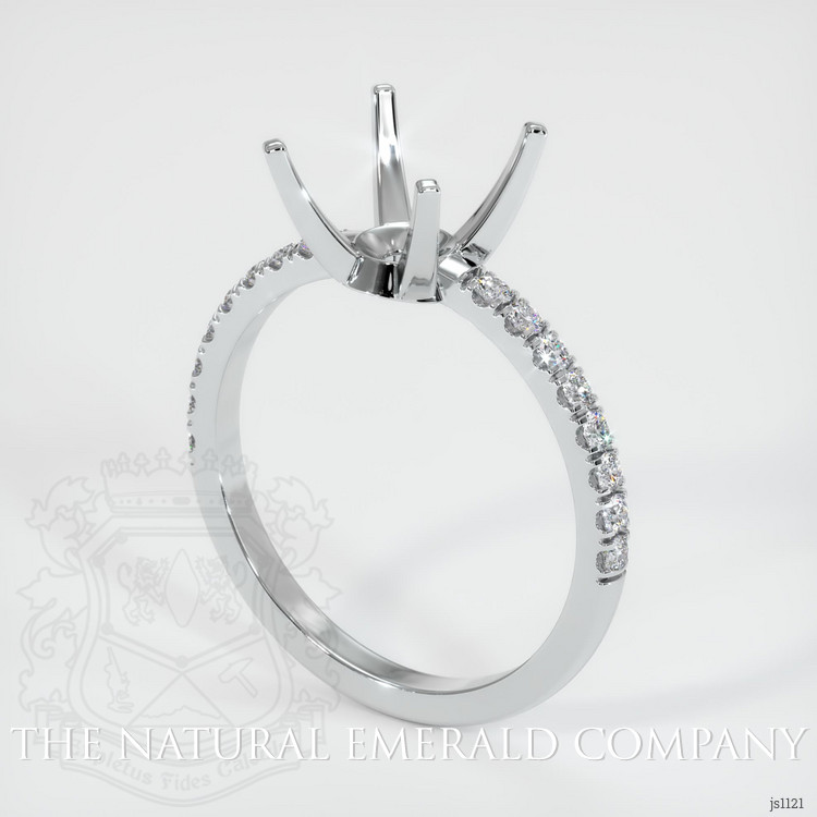 18K White Gold Pave Ring Setting