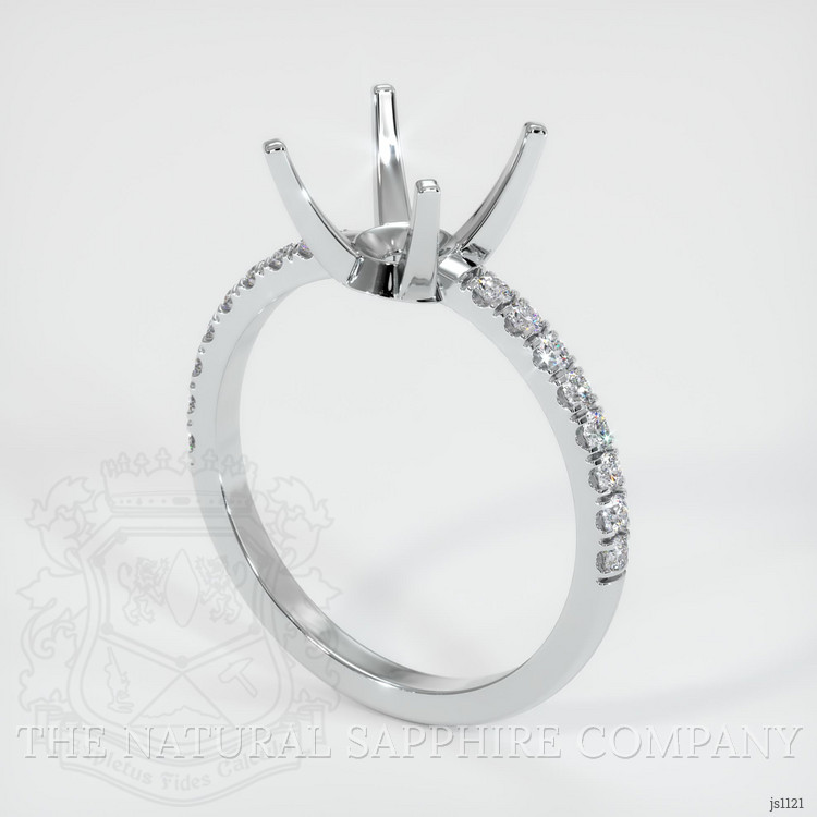 18K White Gold Pave Ring Setting