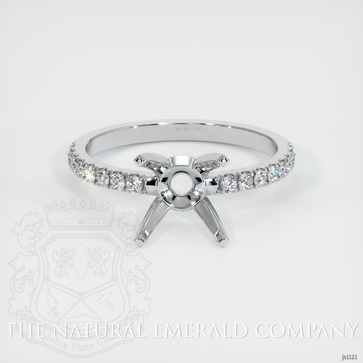 18K White Gold Pave Ring Setting