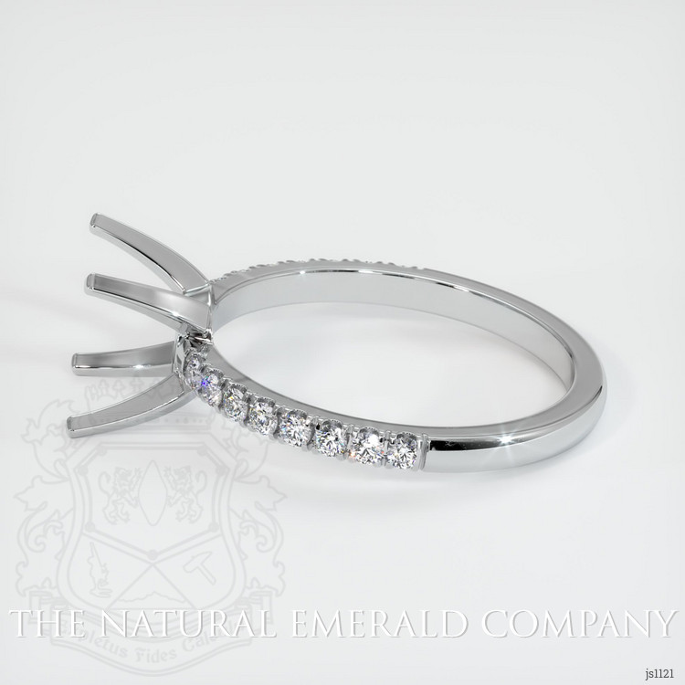 18K White Gold Pave Ring Setting