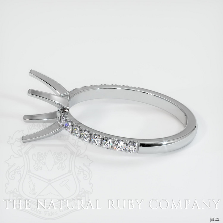 18K White Gold Pave Ring Setting