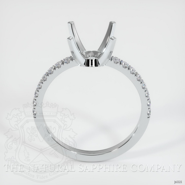 18K White Gold Pave Ring Setting