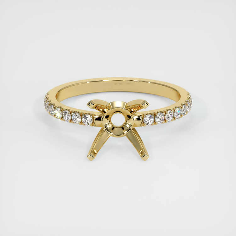 14K Yellow Gold Pave Ring Setting