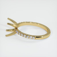 14K Yellow Gold Pave Ring Setting Image