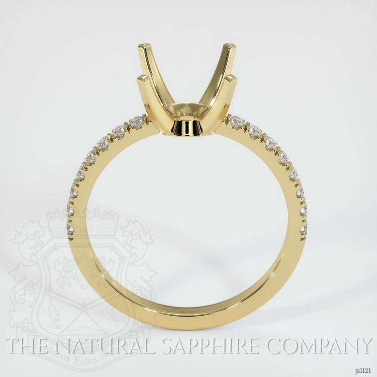 14K Yellow Gold Pave Ring Setting