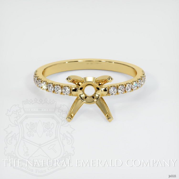18K Yellow Gold Pave Ring Setting