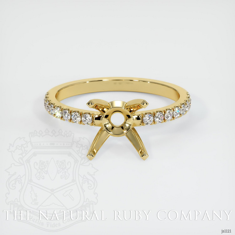 18K Yellow Gold Pave Ring Setting