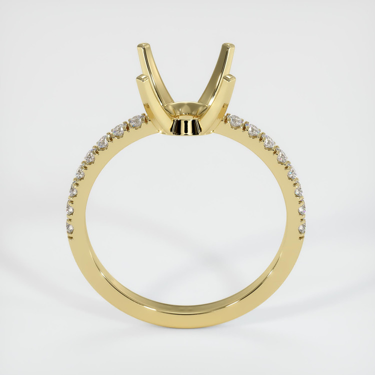 18K Yellow Gold Pave Ring Setting