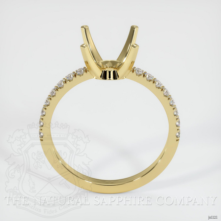 18K Yellow Gold Pave Ring Setting