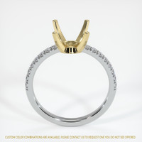 14K Yellow & White Pave Ring Setting Image