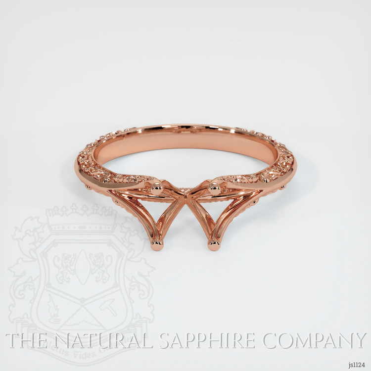 14K Rose Gold Antique Style Ring Setting