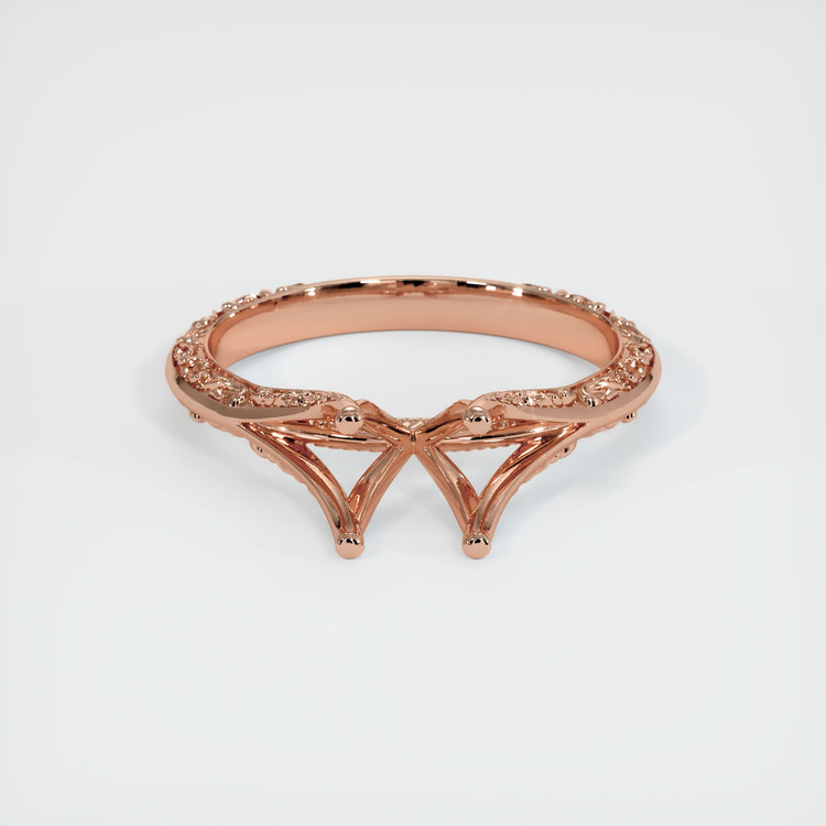 14K Rose Gold Antique Style Ring Setting