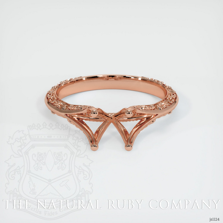 14K Rose Gold Antique Style Ring Setting