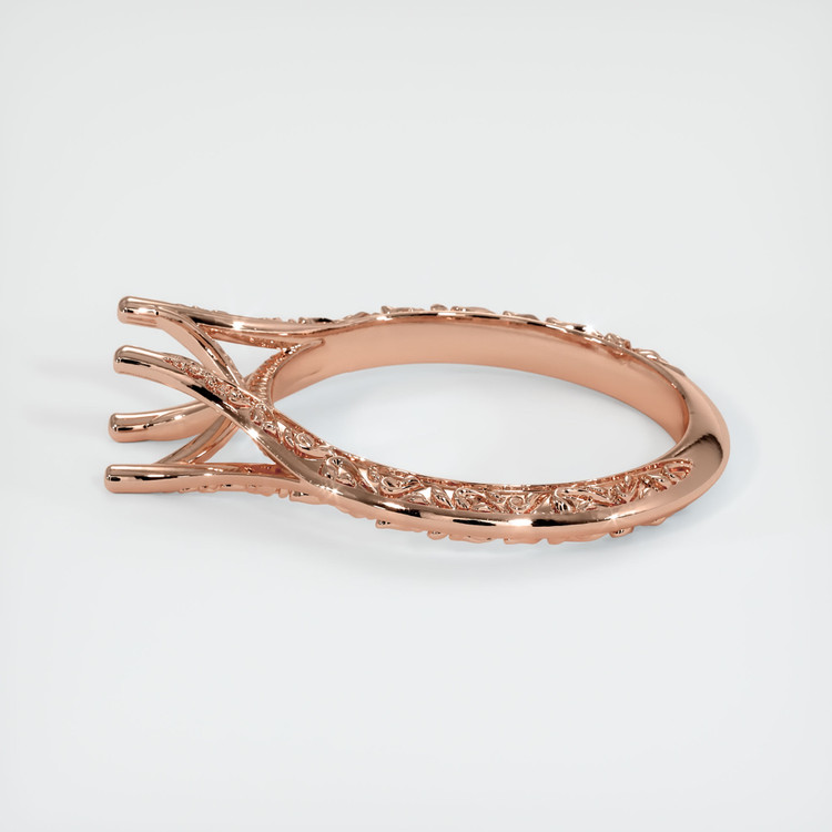14K Rose Gold Antique Style Ring Setting
