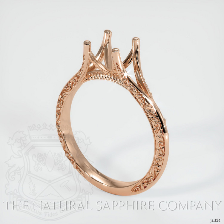 18K Rose Gold Antique Style Ring Setting