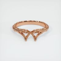 18K Rose Gold Antique Style Ring Setting Image