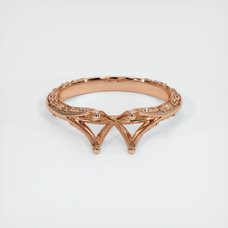 18K Rose Gold Antique Style Ring Setting
