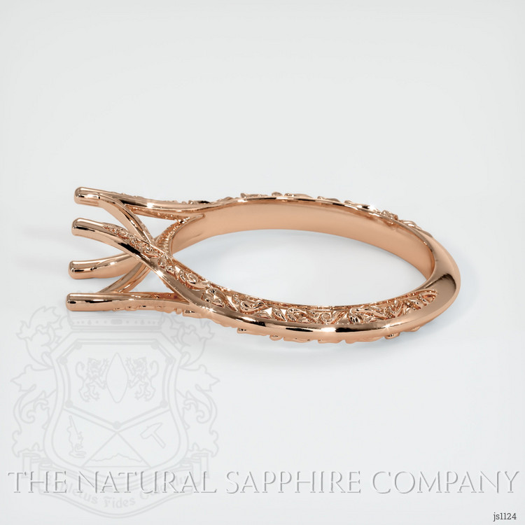 18K Rose Gold Antique Style Ring Setting
