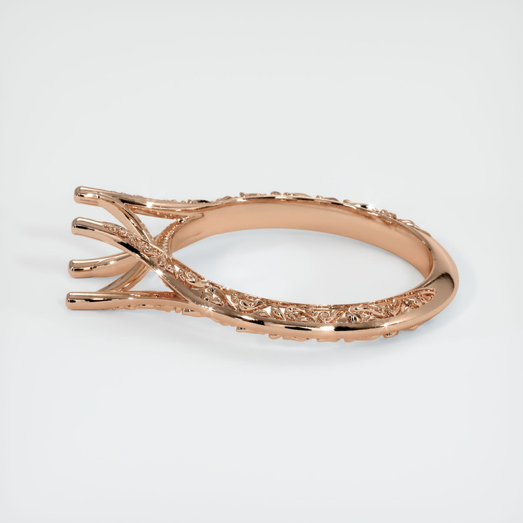 18K Rose Gold Antique Style Ring Setting