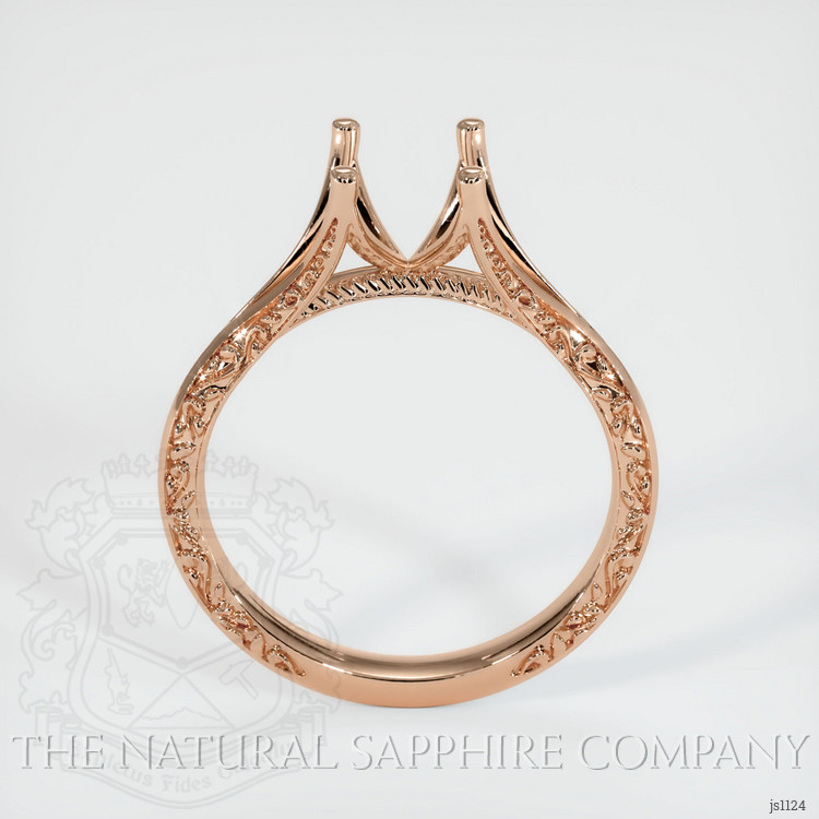 18K Rose Gold Antique Style Ring Setting