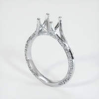 10K White Gold Antique Style Ring Setting Video