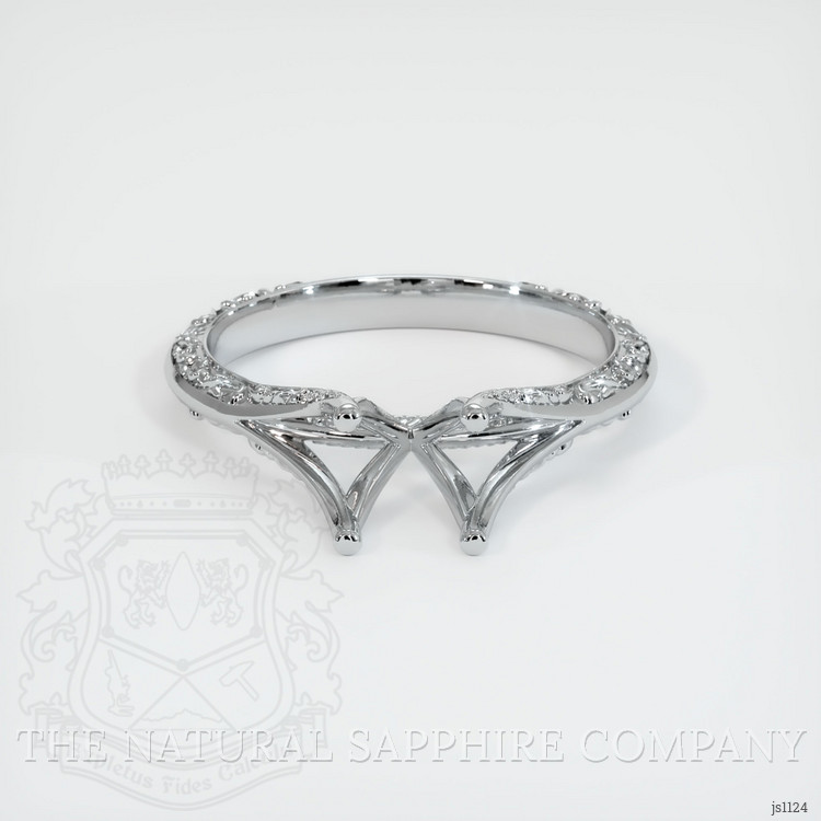 10K White Gold Antique Style Ring Setting
