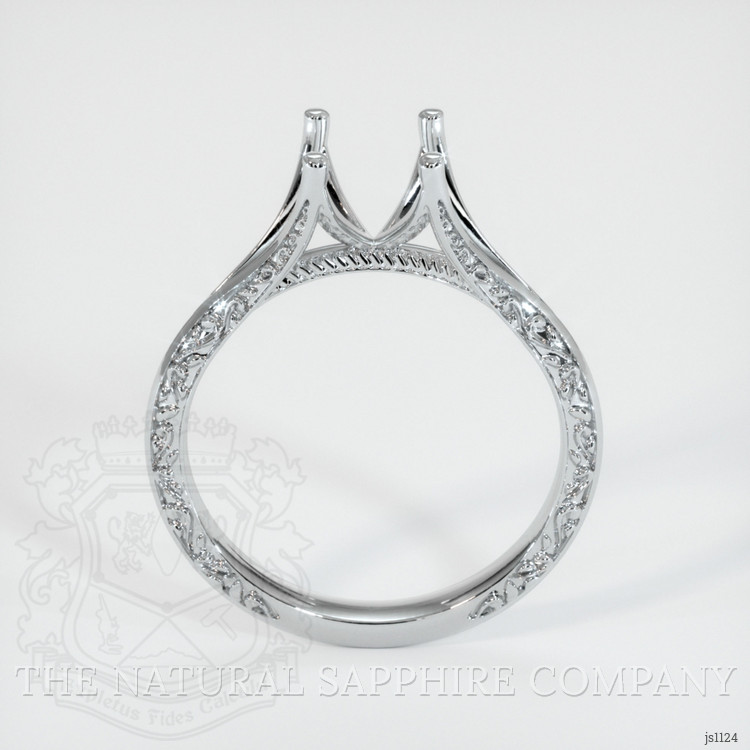 10K White Gold Antique Style Ring Setting
