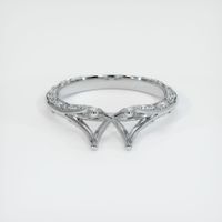 14K White Gold Antique Style Ring Setting Image