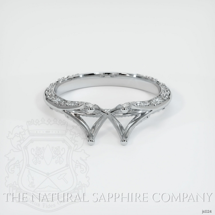 14K White Gold Antique Style Ring Setting