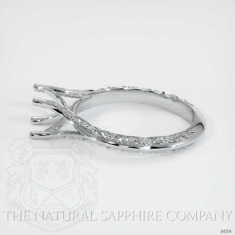 14K White Gold Antique Style Ring Setting