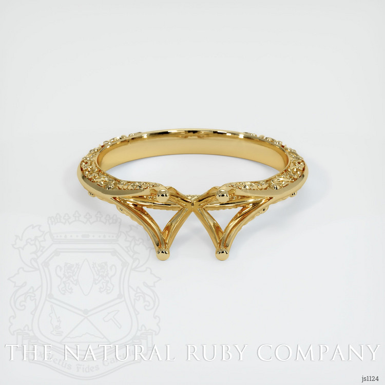 14K Yellow Gold Antique Style Ring Setting