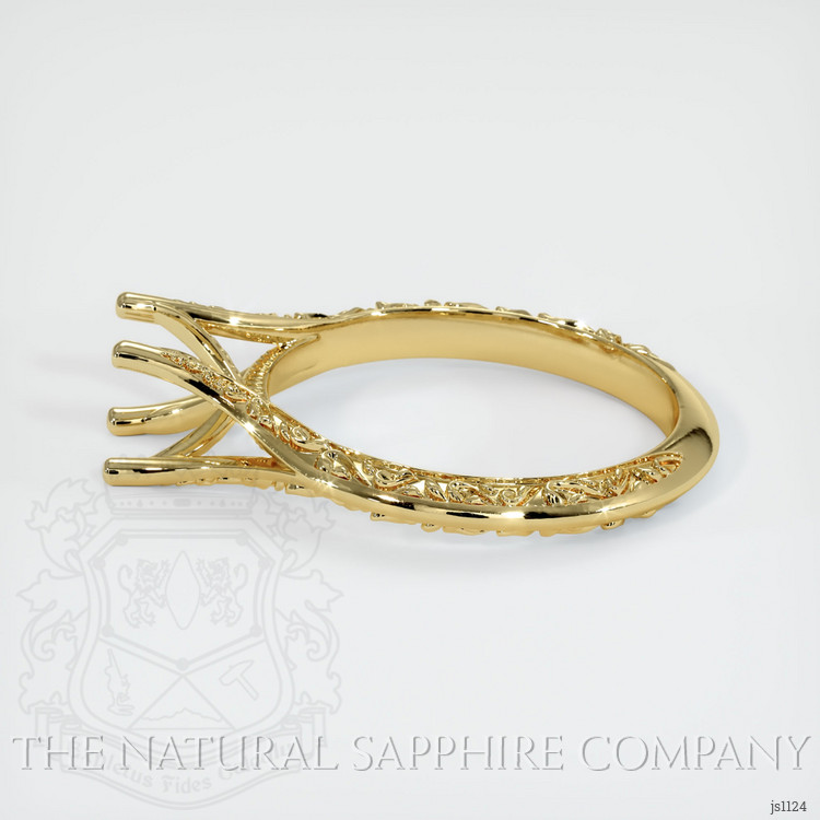 18K Yellow Gold Antique Style Ring Setting