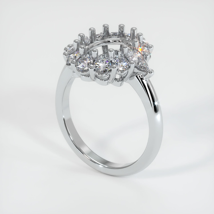 Platinum 950 Antique Style Ring Setting