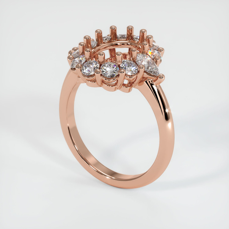 14K Rose Gold Antique Style Ring Setting