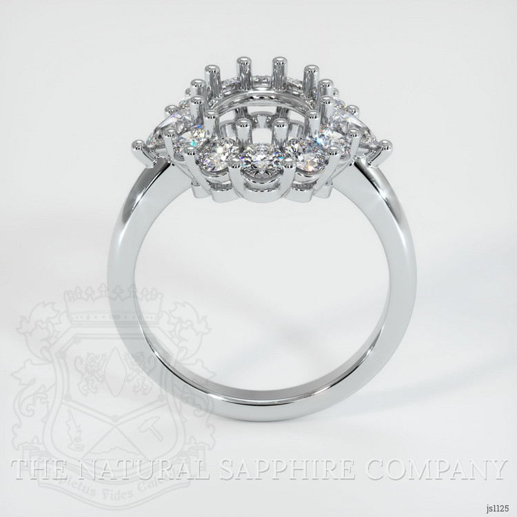 10K White Gold Antique Style Ring Setting