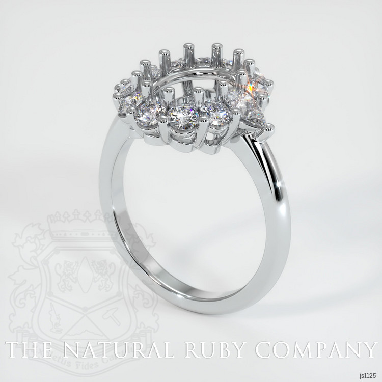 14K White Gold Antique Style Ring Setting