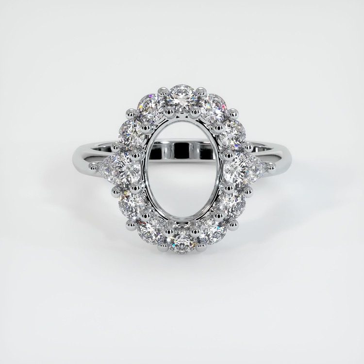 14K White Gold Antique Style Ring Setting
