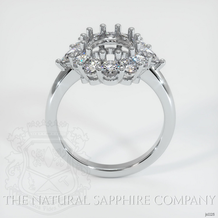 14K White Gold Antique Style Ring Setting