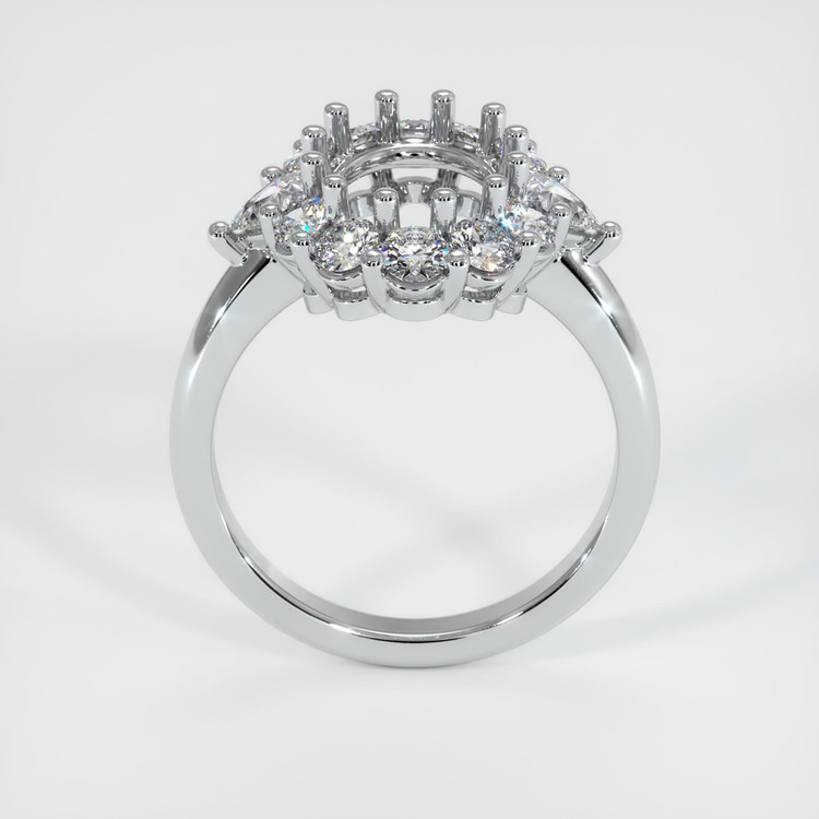 14K White Gold Antique Style Ring Setting