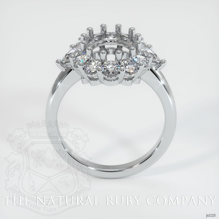 14K White Gold Antique Style Ring Setting